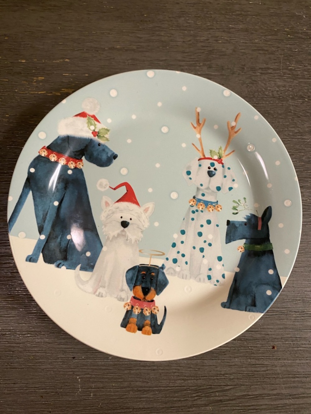 Festive Dog Holiday Serving Plate